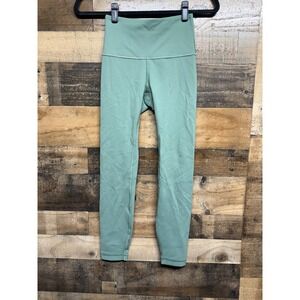 Lululemon Align High-Rise Ribbed Pant 25 Sage Green Leggings LW5FY2S Size 2